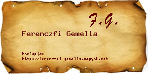 Ferenczfi Gemella névjegykártya